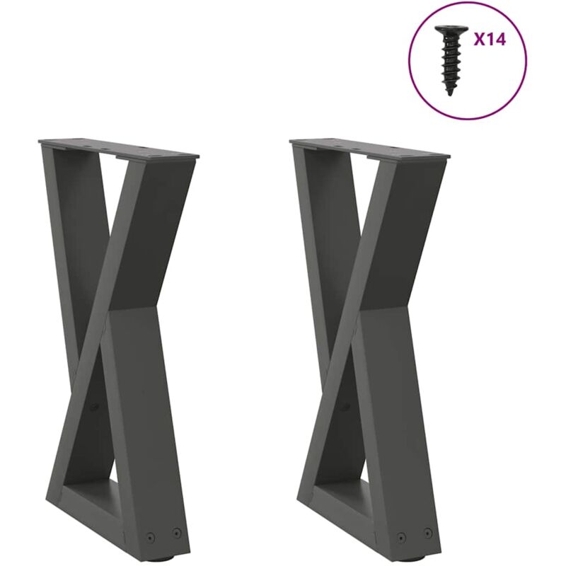 foto del prodotto gambe per tavolino da caff 2 pz antracite 28x 42 43,3 cm acciaio vidaxl