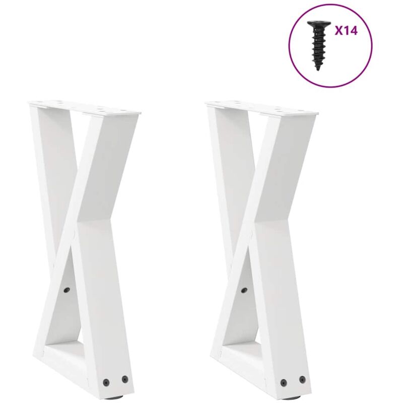 foto del prodotto gambe per tavolino da caff 2 pz bianche 38x 42 43,3 cm acciaio vidaxl