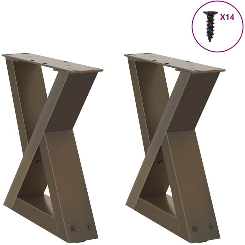 foto del prodotto gambe per tavolino da caff 2 pz in acciaio naturale 30x 30 31,3 cm acciaio vidaxl