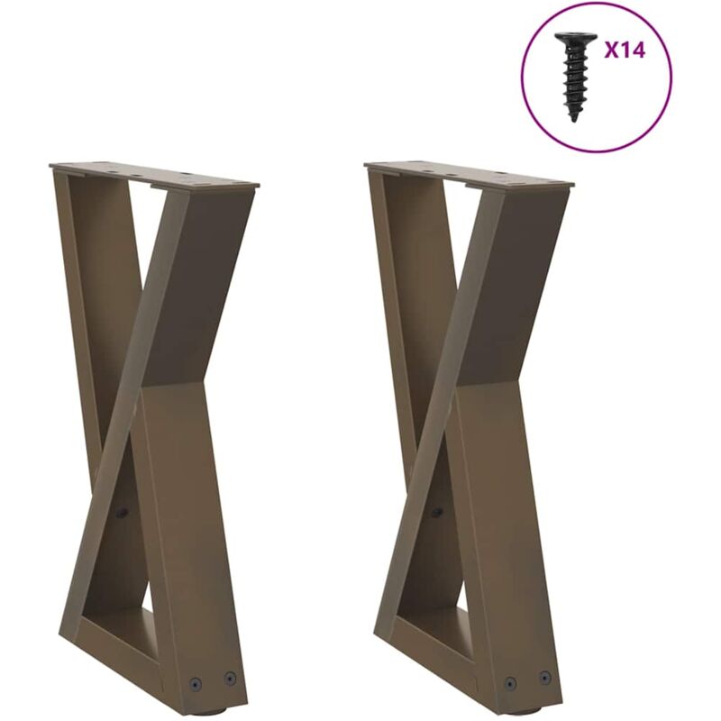 foto del prodotto gambe per tavolino da caff 2 pz in acciaio naturale 38x 42 43,3 cm acciaio vidaxl