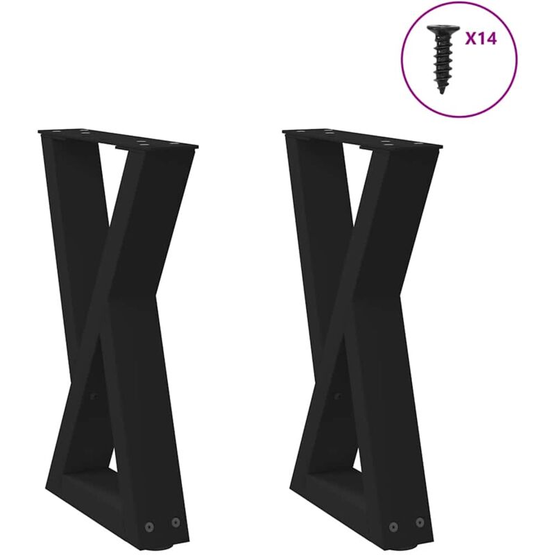 foto del prodotto gambe per tavolino da caff 2 pz nere 38x 42 43,3 cm acciaio vidaxl