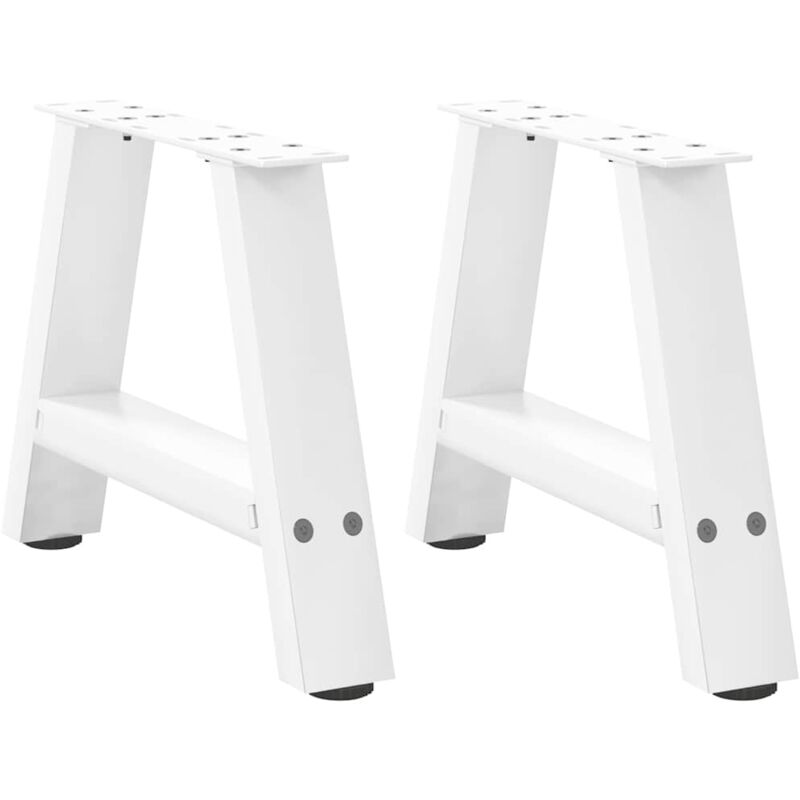 foto del prodotto gambe per tavolino da caff a forma di a 2 pz bianche 40x 30 31 cm acciaio vidaxl
