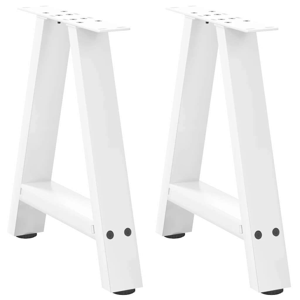 foto del prodotto gambe per tavolino da caff a forma di a 2 pz bianche 50x 42 43 cm acciaio