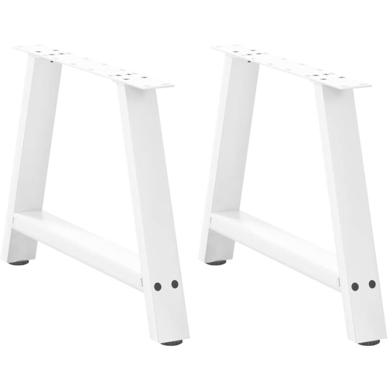 foto del prodotto gambe per tavolino da caff a forma di a 2 pz bianche 60x 42 43 cm acciaio vidaxl