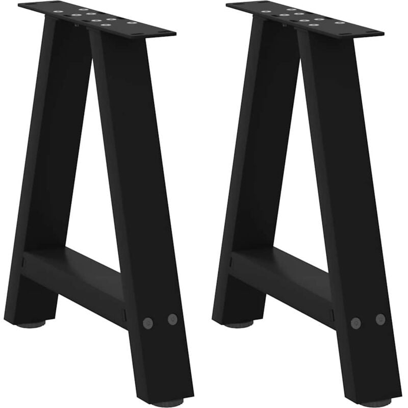 foto del prodotto gambe per tavolino da caff a forma di a 2 pz nere 50x 42 43 cm acciaio vidaxl