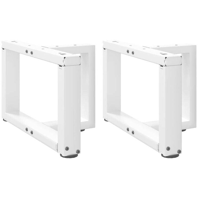 foto del prodotto gambe per tavolino da caff a forma di t 2 pz bianche 50x25x 30 31 cm acciaio vidaxl