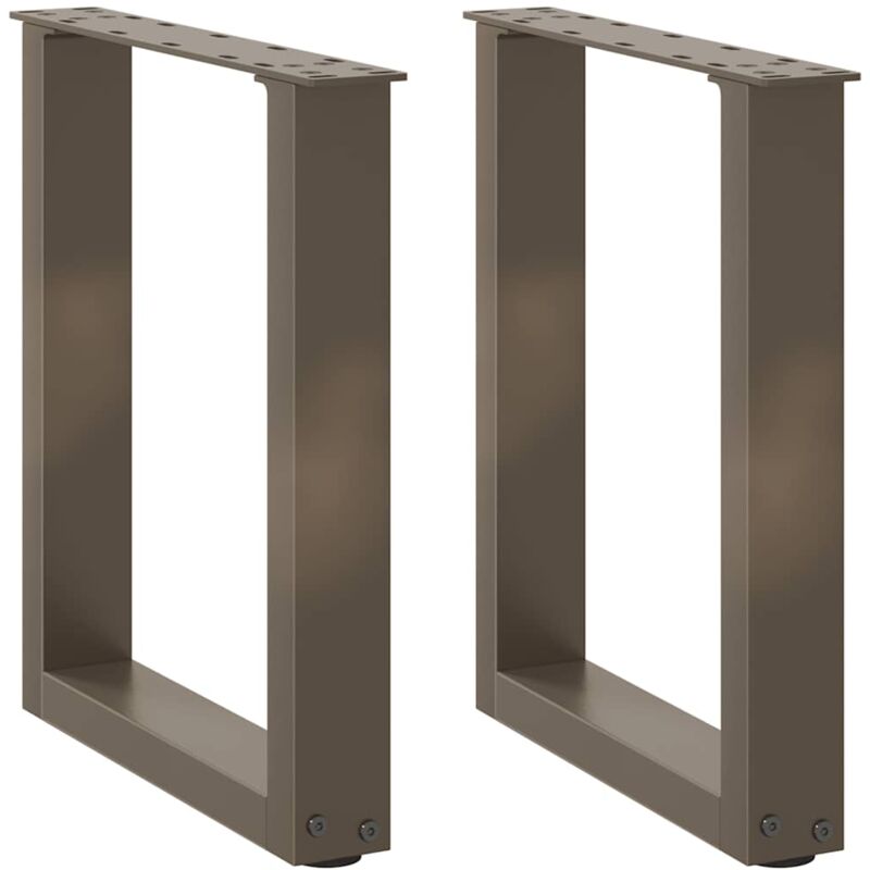 foto del prodotto gambe per tavolino da caff a forma di u 2 pz acciaio naturale 38x 42 43 cm acciaio vidaxl