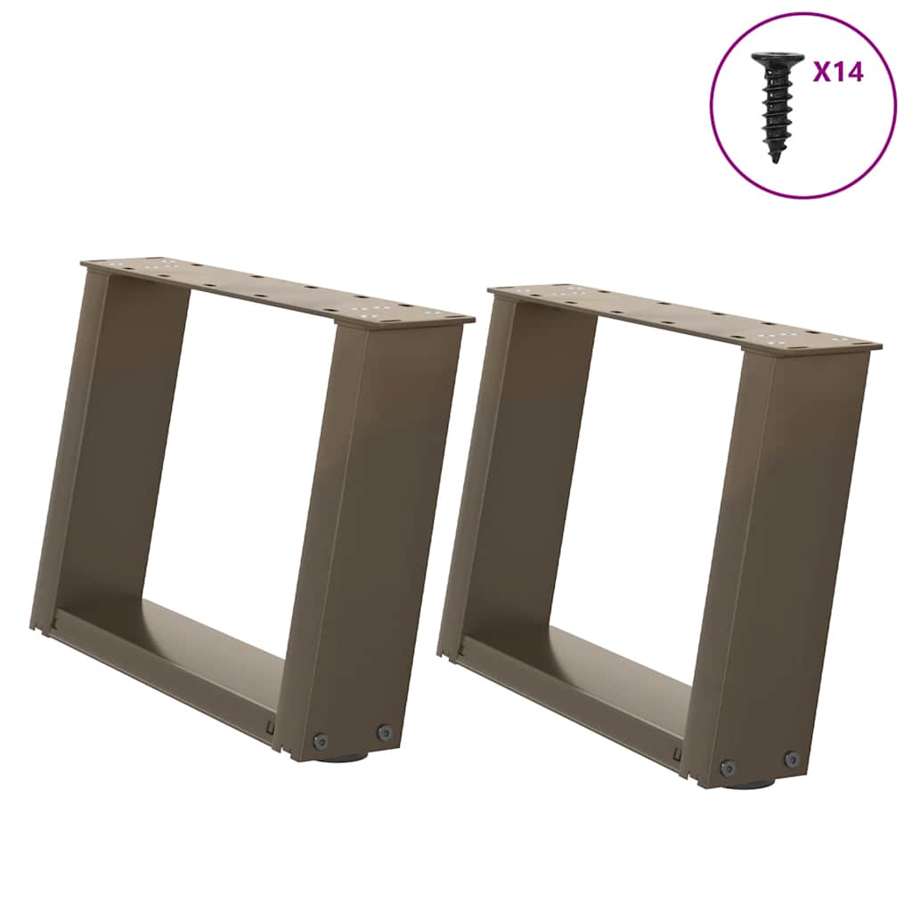 foto del prodotto gambe per tavolino da caff a forma di u 2 pz acciaio naturale 40x 30 31 cm acciaio
