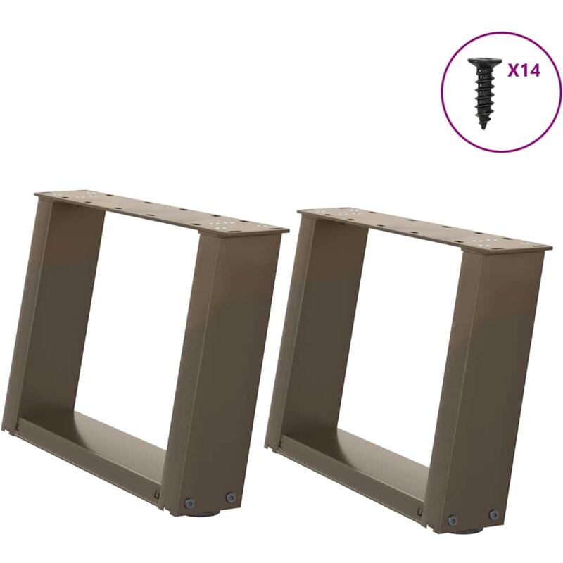 foto del prodotto gambe per tavolino da caff a forma di u 2 pz acciaio naturale 40x 30 31 cm acciaio vidaxl 757552
