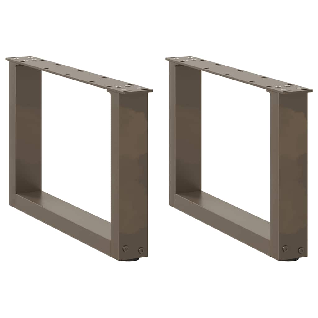 foto del prodotto gambe per tavolino da caff a forma di u 2 pz acciaio naturale 50x 30 31 cm acciaio