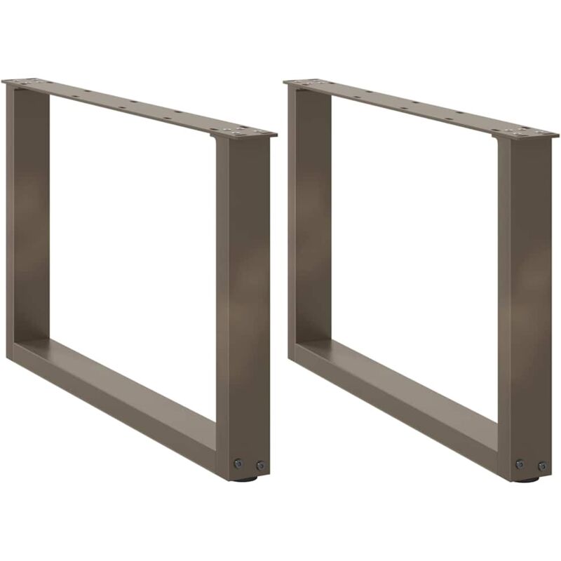 foto del prodotto gambe per tavolino da caff a forma di u 2 pz acciaio naturale 60x 42 43 cm acciaio vidaxl