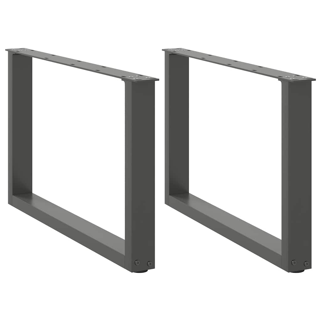 foto del prodotto gambe per tavolino da caffã¨ a forma di u 2 pz antracite 70x(42-43) cm acciaio