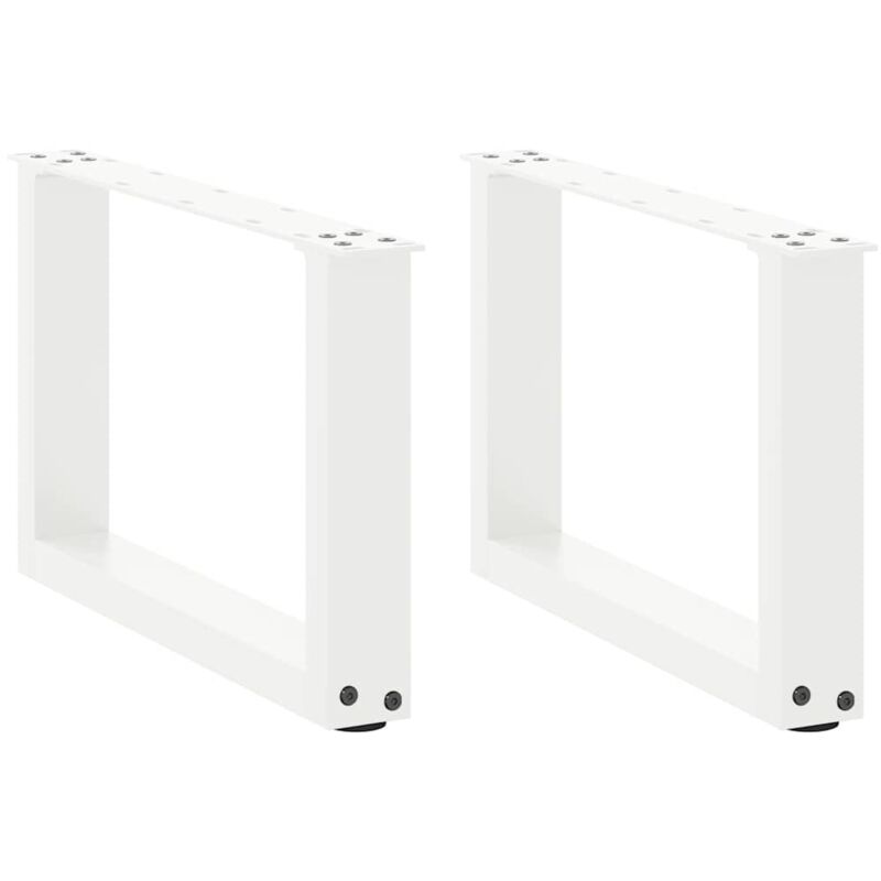 foto del prodotto gambe per tavolino da caff a forma di u 2 pz bianche 50x 30 31 cm acciaio vidaxl