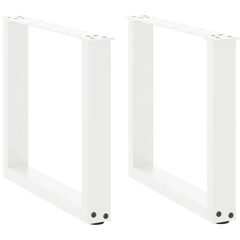 foto del prodotto gambe per tavolino da caff a forma di u 2 pz bianche 50x 42 43 cm acciaio vidaxl