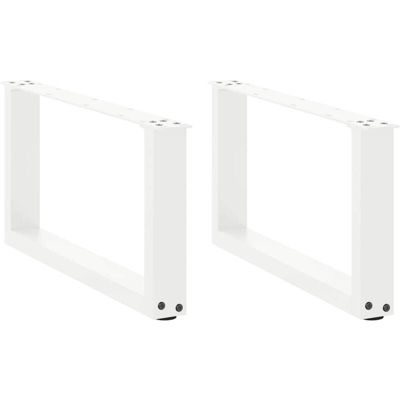 foto del prodotto gambe per tavolino da caff a forma di u 2 pz bianche 60x 30 31 cm acciaio vidaxl