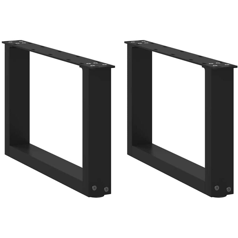 foto del prodotto gambe per tavolino da caff a forma di u 2 pz nere 50x 30 31 cm acciaio vidaxl 236103