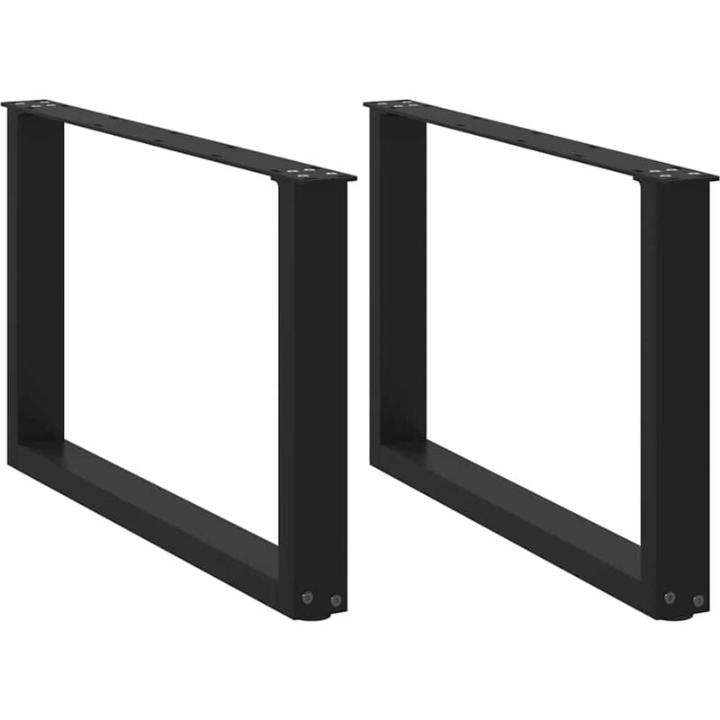 foto del prodotto gambe per tavolino da caff a forma di u 2 pz nere 70x 42 43 cm acciaio vidaxl