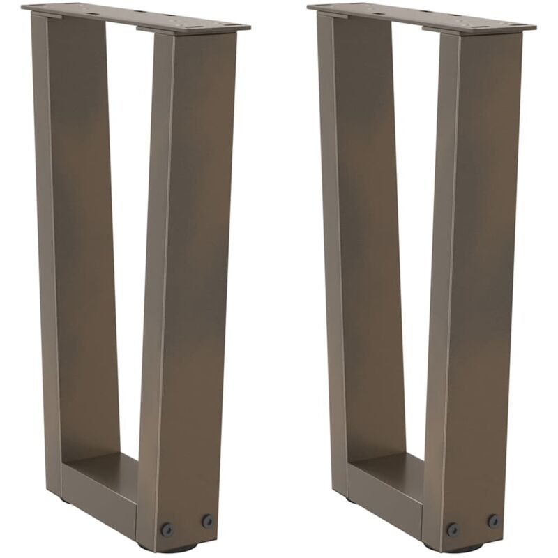 foto del prodotto gambe per tavolino da caff a forma di v 2 pz acciaio naturale 38x 42 43,3 cm acciaio vidaxl