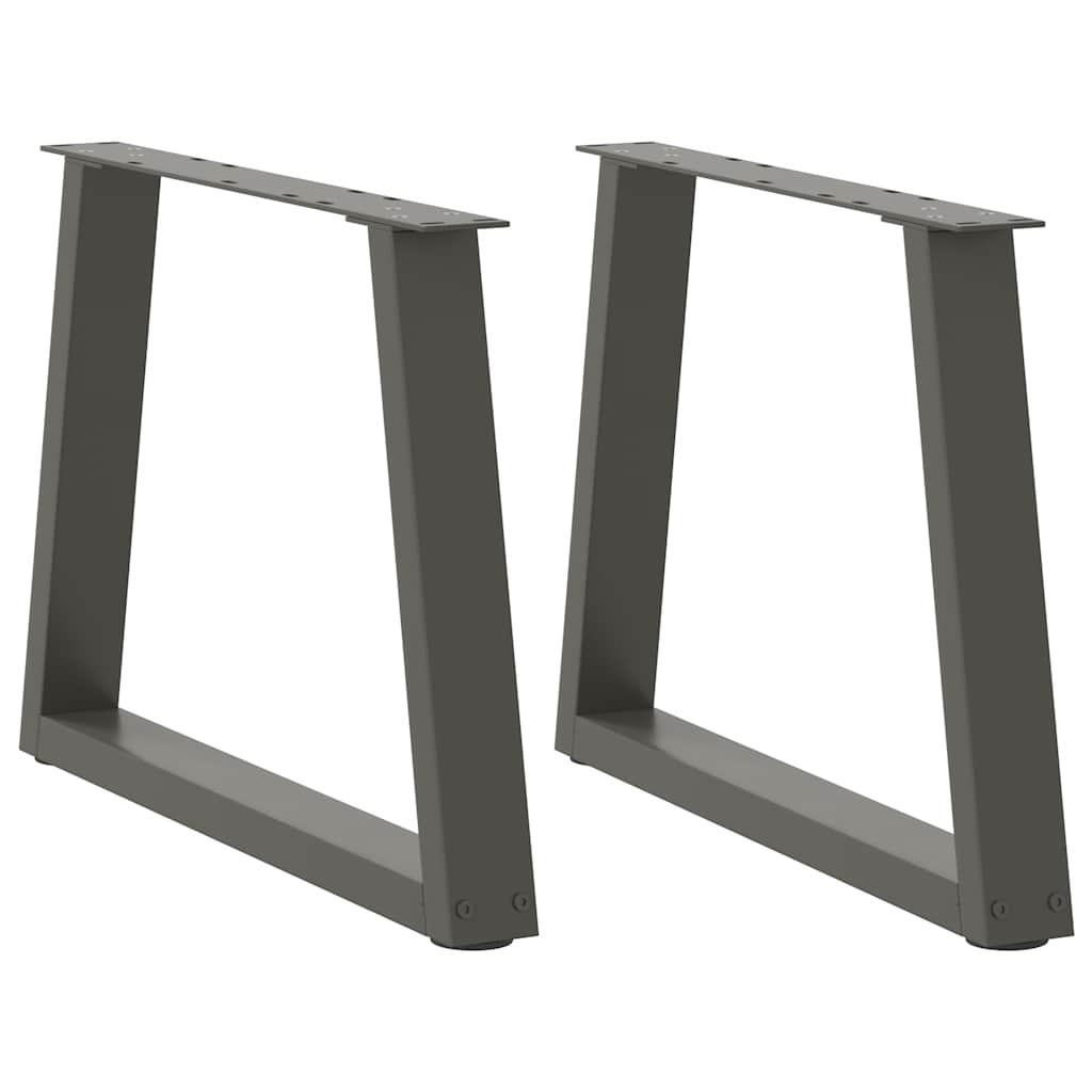 foto del prodotto gambe per tavolino da caff a forma di v 2 pz antracite 60x 42 43,3 cm acciaio