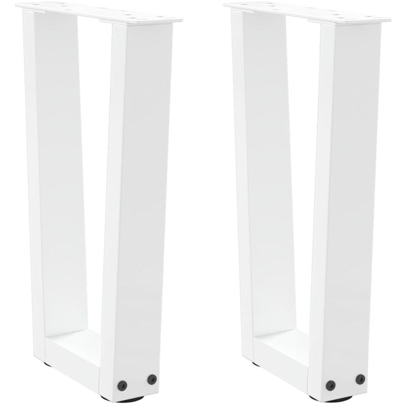 foto del prodotto gambe per tavolino da caff a forma di v 2 pz bianche 28x 42 43,3 cm acciaio vidaxl