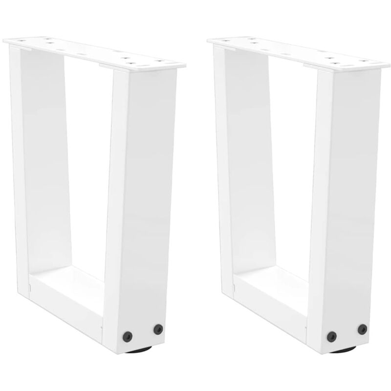 foto del prodotto gambe per tavolino da caff a forma di v 2 pz bianche 30x 30 31,3 cm acciaio vidaxl