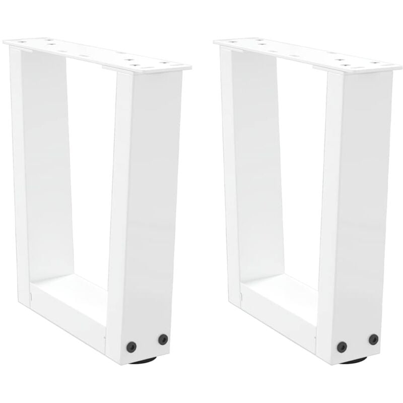 foto del prodotto gambe per tavolino da caff a forma di v 2 pz bianche 40x 30 31,3 cm acciaio vidaxl
