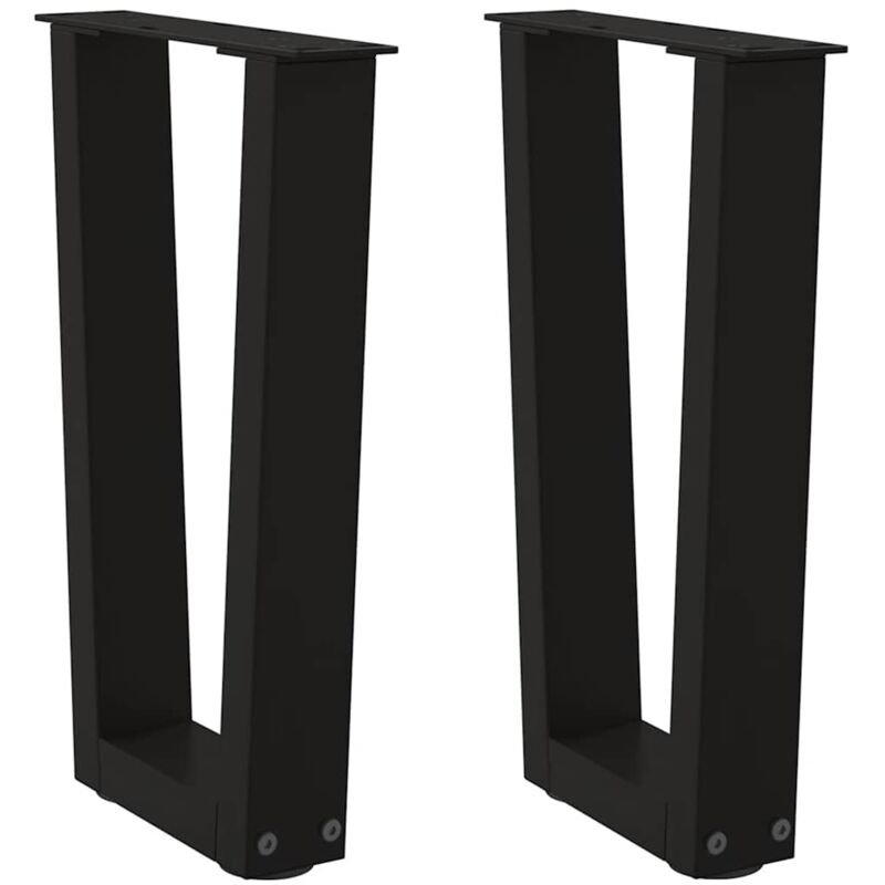 foto del prodotto gambe per tavolino da caff a forma di v 2 pz nere 38x 42 43,3 cm acciaio vidaxl