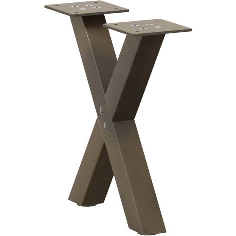 foto del prodotto gambe per tavolino da caff a forma di x 2 pz acciaio naturale 30x 30 31 cm acciaio vidaxl