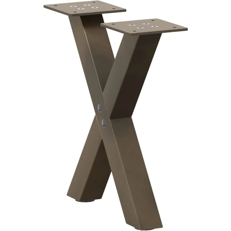 foto del prodotto gambe per tavolino da caff a forma di x 2 pz acciaio naturale 37x 30 31 cm acciaio vidaxl