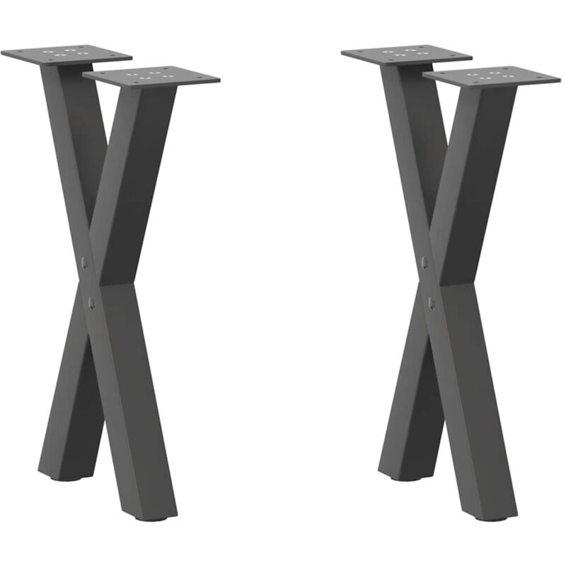 foto del prodotto gambe per tavolino da caff a forma di x 2 pz antracite 28x 42 43 cm acciaio vidaxl
