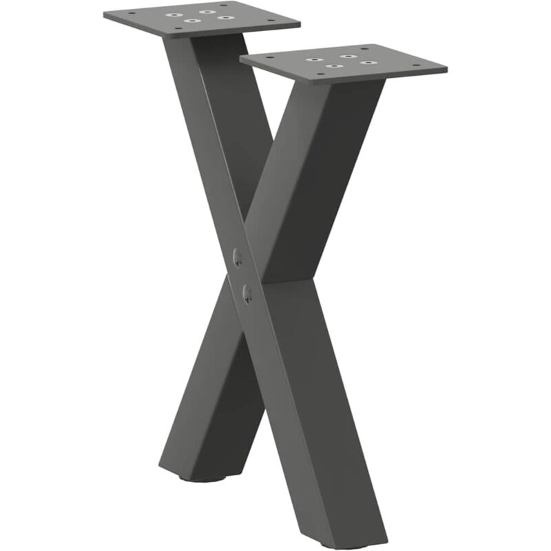 foto del prodotto gambe per tavolino da caff a forma di x 2 pz antracite 37x 30 31 cm acciaio vidaxl