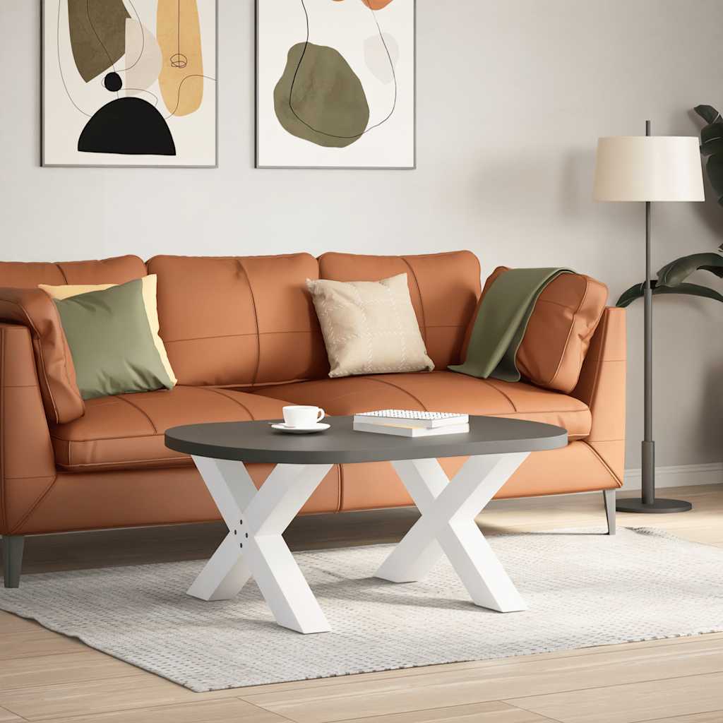 foto del prodotto gambe per tavolino da caff a forma di x 2 pz bianche 70x 42 43 cm acciaio vidaxl