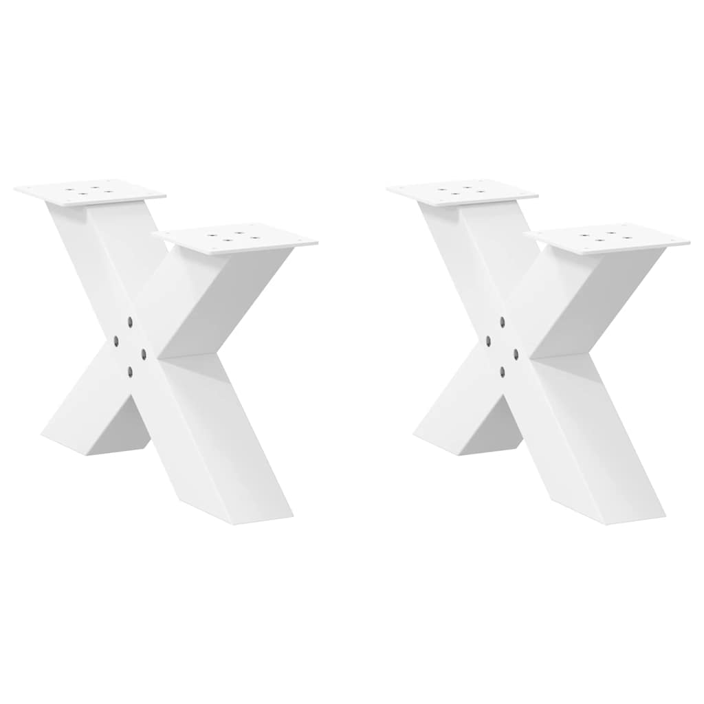 foto del prodotto gambe per tavolino da caff a x 2 pz bianche 50x 30 31 cm acciaio