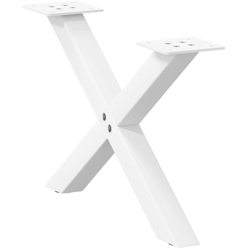 foto del prodotto gambe per tavolino da caff a x 2 pz bianche 50x 30 31 cm acciaio vidaxl