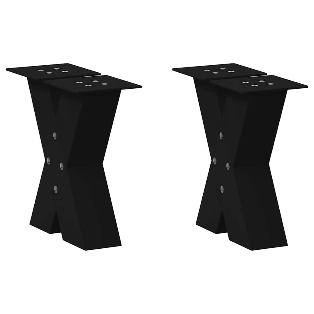 foto del prodotto gambe per tavolino da caff a x 2 pz nere 30x 30 31 cm acciaio