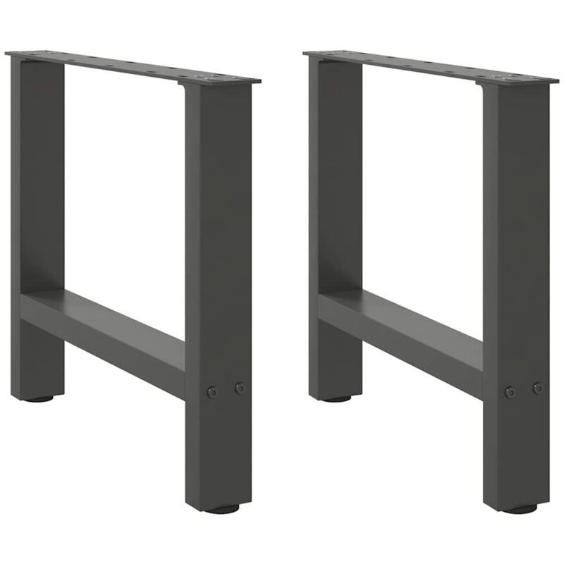 foto del prodotto gambe per tavolino da caff antracite 2 pz 60x 42 43 cm acciaio vidaxl
