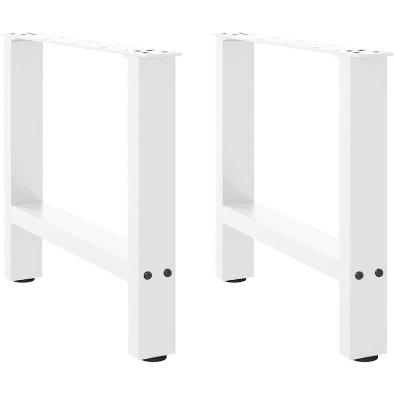 foto del prodotto gambe per tavolino da caff bianche 2 pz 60x 42 43 cm acciaio vidaxl