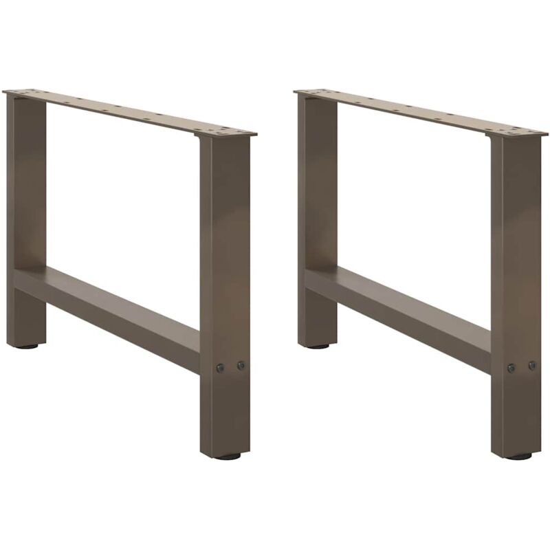 foto del prodotto gambe per tavolino da caff in acciaio naturale 2 pz 70x 42 43 cm acciaio vidaxl