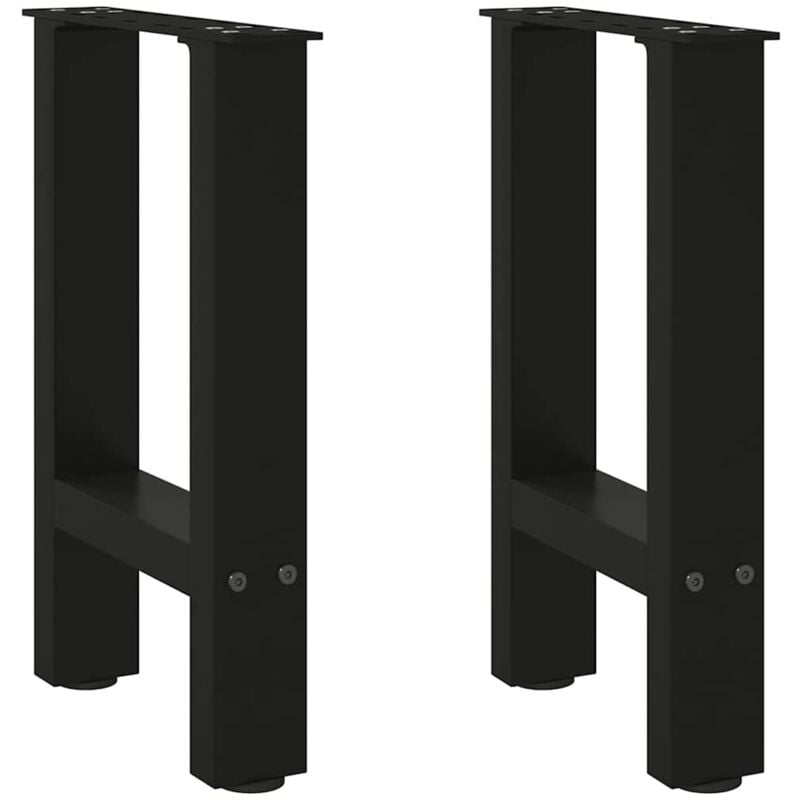 foto del prodotto gambe per tavolino da caff nere 2 pz 38x 42 43 cm acciaio vidaxl
