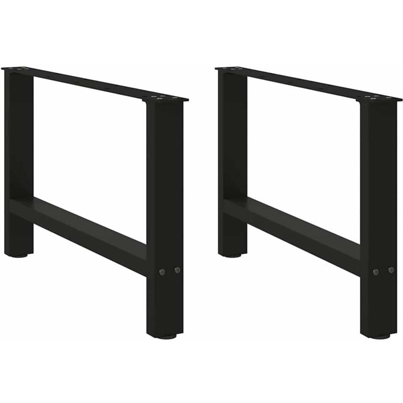 foto del prodotto gambe per tavolino da caff nere 2 pz 70x 42 43 cm acciaio vidaxl