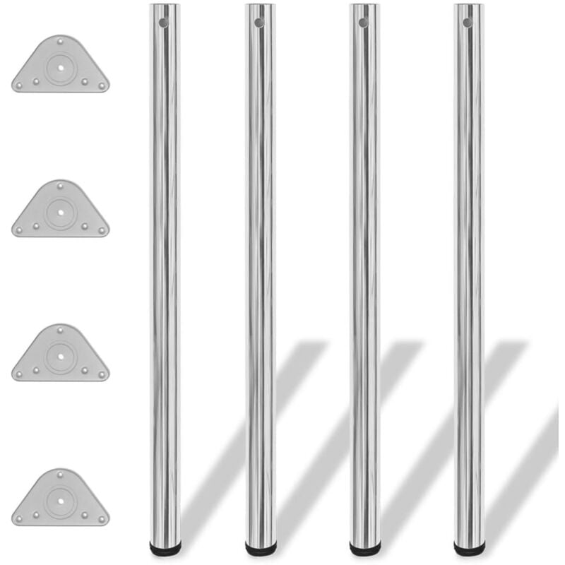 foto del prodotto gambe per tavolo 4 pz altezza regolabile cromate 1100 mm vidaxl 274512