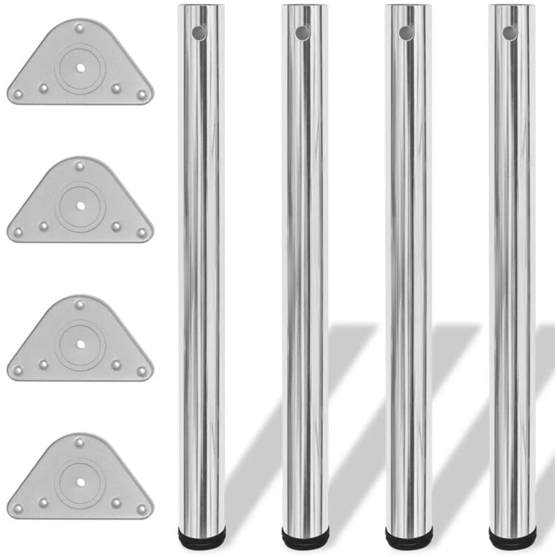 foto del prodotto gambe per tavolo 4 pz altezza regolabile cromate 710 mm vidaxl