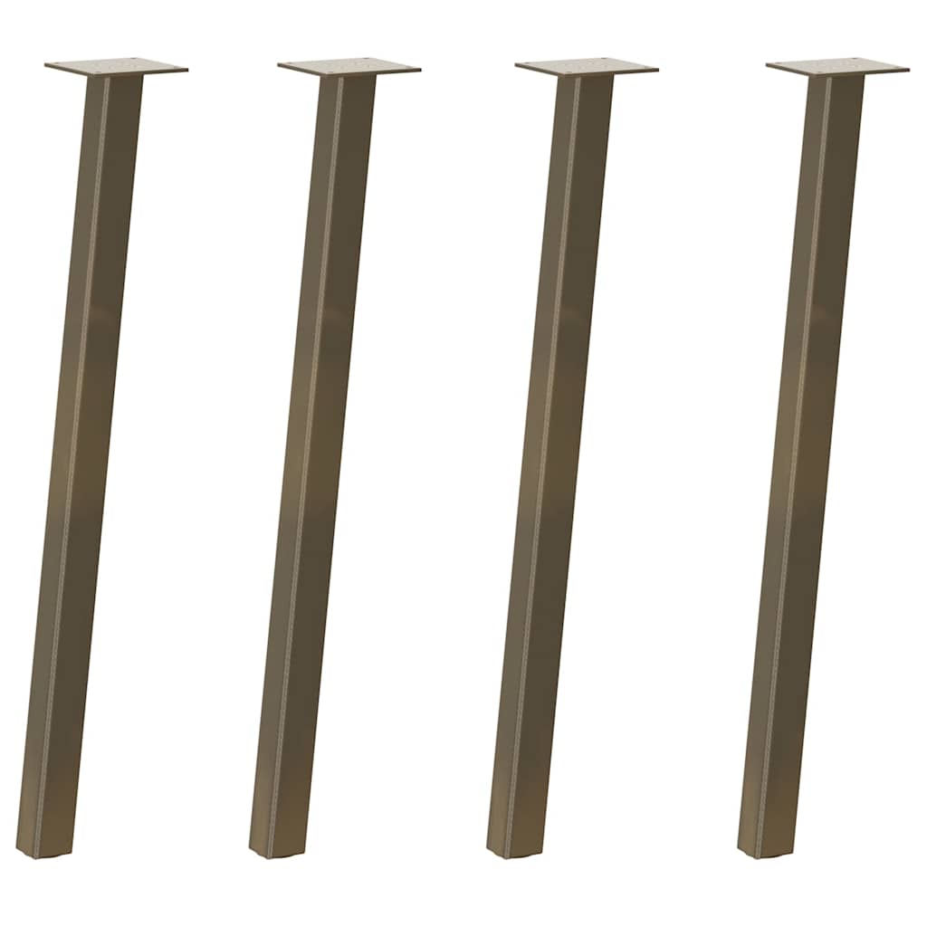 foto del prodotto gambe per tavolo consolle 4 pz in acciaio naturale 72 cm acciaio vidaxl