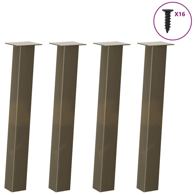foto del prodotto gambe per tavolo consolle 4 pz in acciaio naturale 72 cm acciaio vidaxl