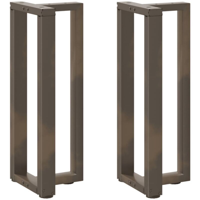 foto del prodotto gambe per tavolo consolle a forma di t 2 pz nere 25x28x 72 73 cm acciaio vidaxl