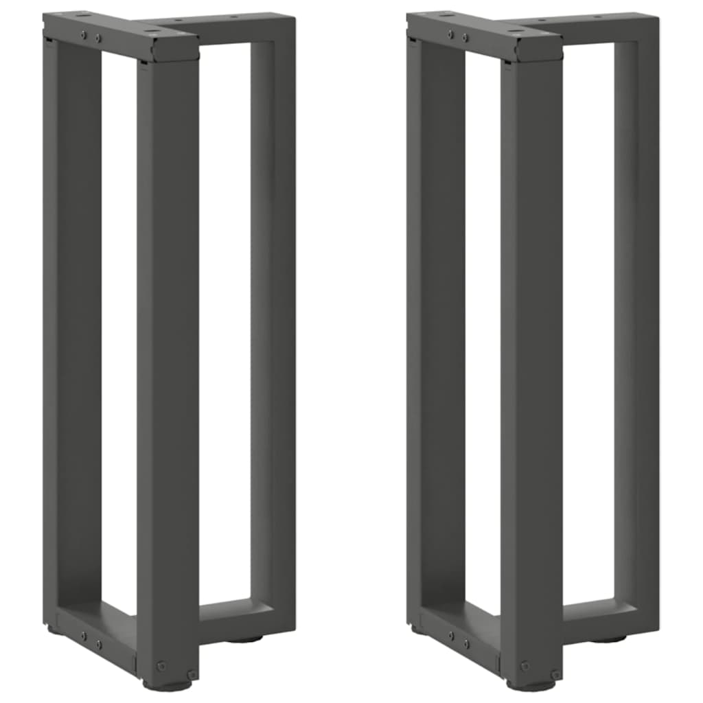 foto del prodotto gambe per tavolo consolle a t 2 pz antracite 25x28x 72 73 cm acciaio