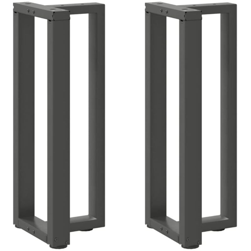 foto del prodotto gambe per tavolo consolle a t 2 pz antracite 25x28x 72 73 cm acciaio vidaxl