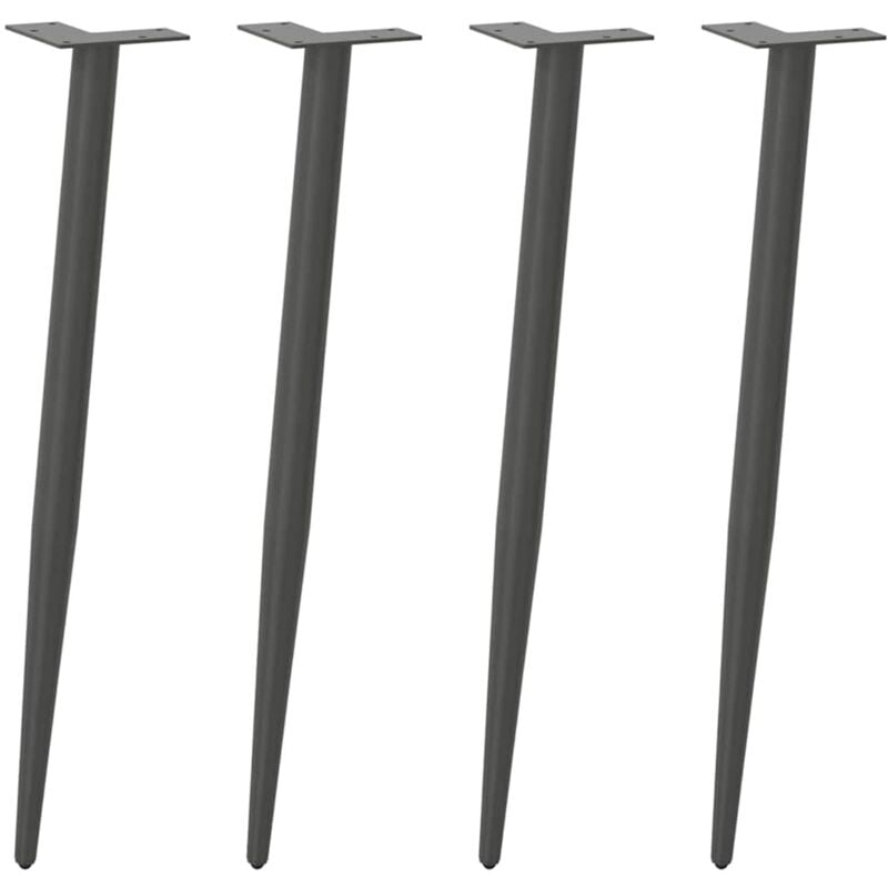 foto del prodotto gambe per tavolo consolle forma conica 4 pz antracite 72 73 cm acciaio vidaxl