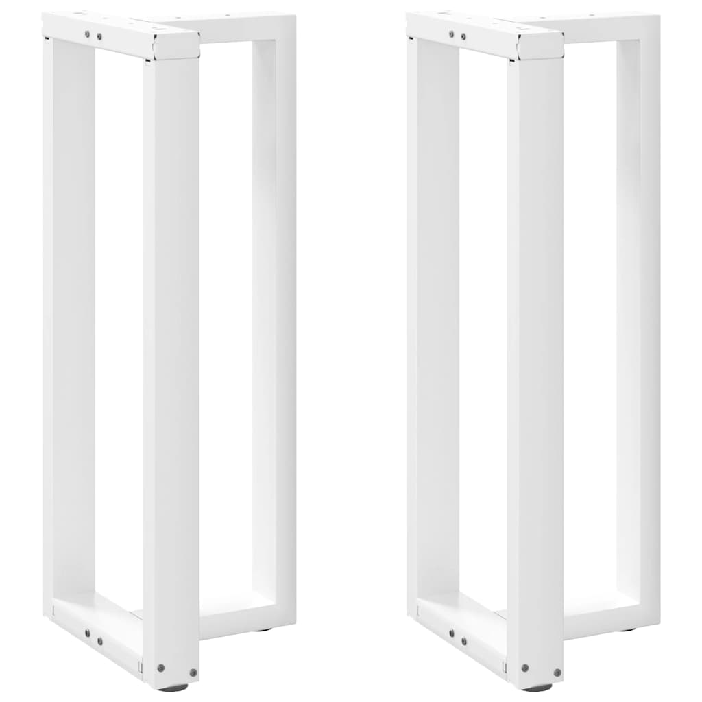 foto del prodotto gambe per tavolo da bar a forma di t 2 pz bianche 50x35x 100-101 cm in acciaio