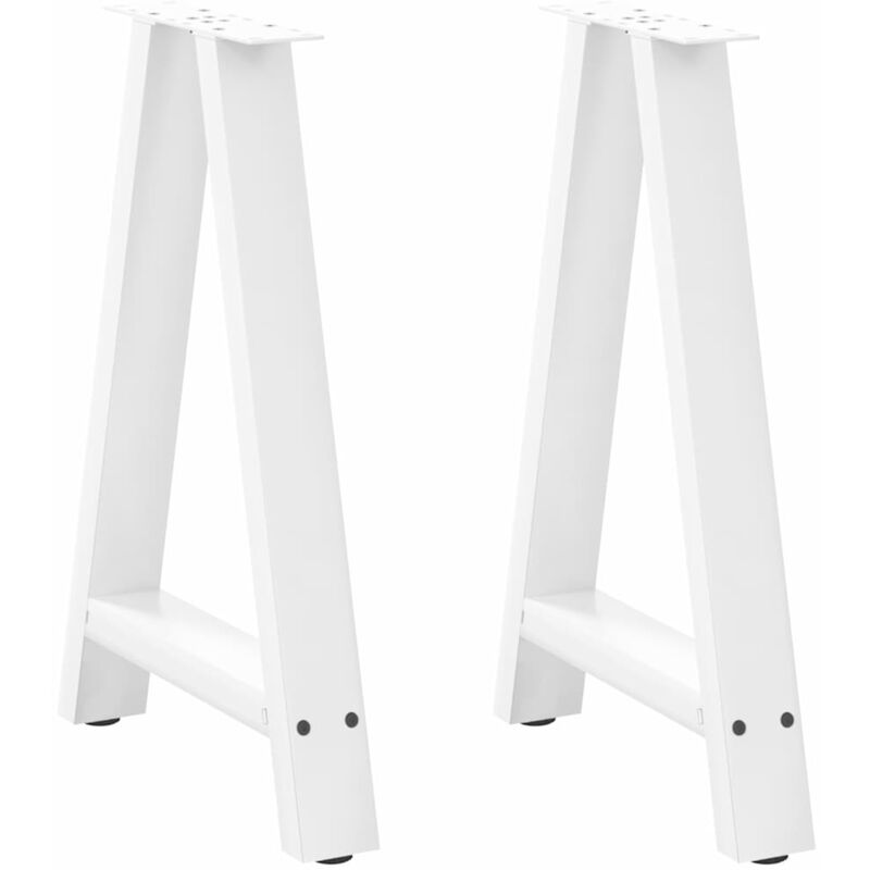 foto del prodotto gambe per tavolo da pranzo a forma di a 2 pz bianche 50x 72 73 cm in acciaio vidaxl